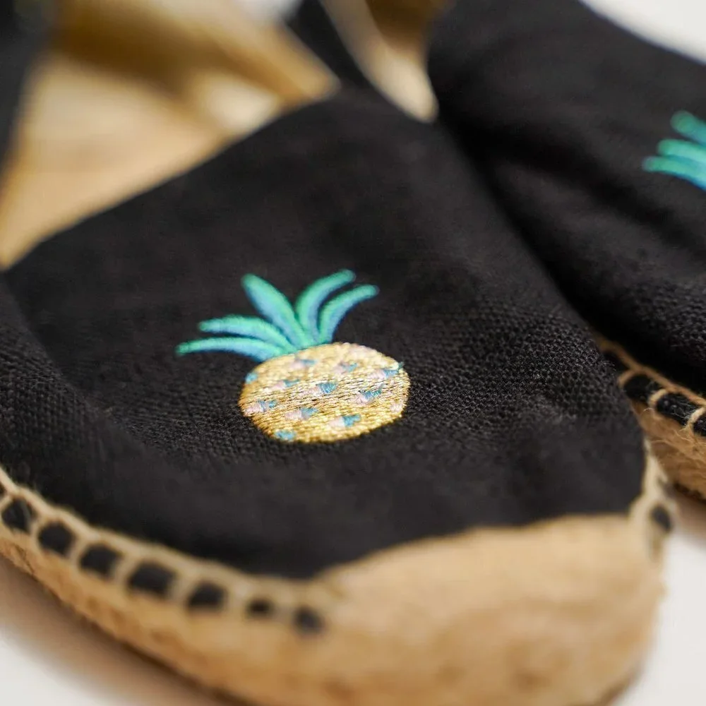 Soludos Pineapple Espadrille Slip Ons
